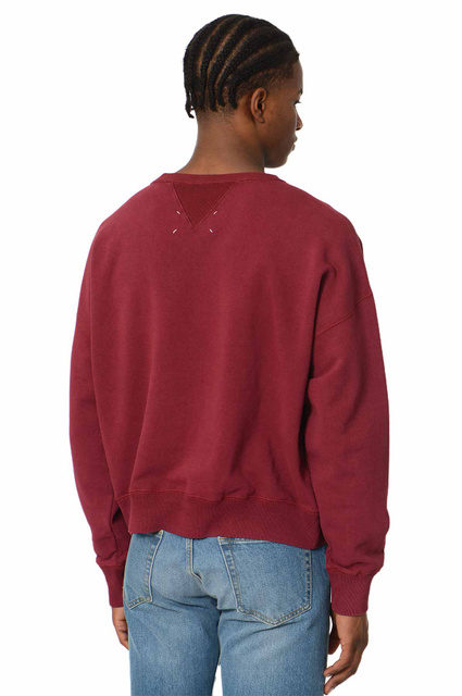 MAISON MARGIELA Reverse Logo Sweatshirt Burgundy  - 5