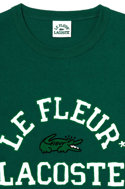 LACOSTE x le FLEUR* Jersey T-shirt Green - 2