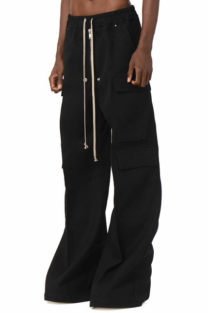 RICK OWENS Concordians Runway Cargobelas Trousers Black - 1