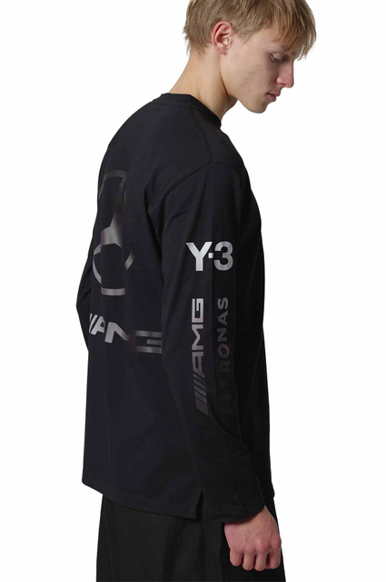 T-shirt Manga Comprida Y-3 x Mercedes AMG Petronas Formula 1 Team Chaos Logo Preto - 4