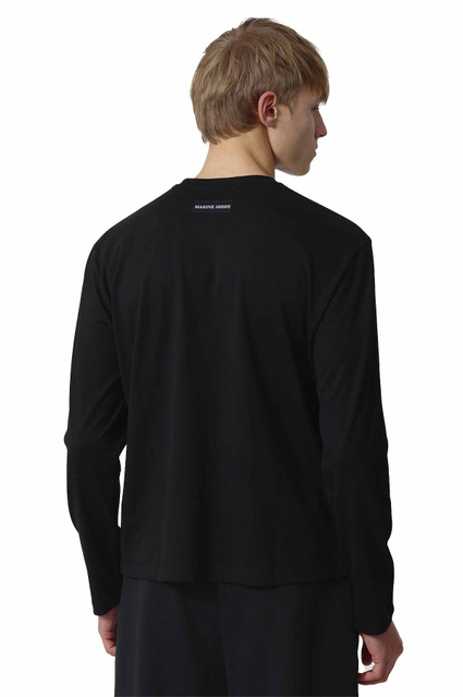 MARINE SERRE Moon Logo Jersey Long Sleeve T-shirt Black - 3