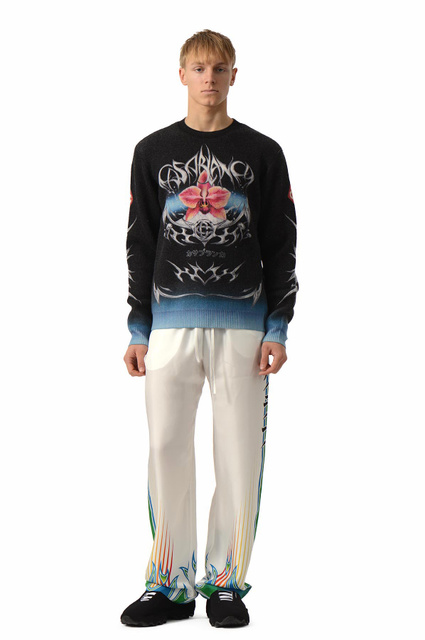 CASABLANCA Blades Cashmere Blend Jumper Black - 2