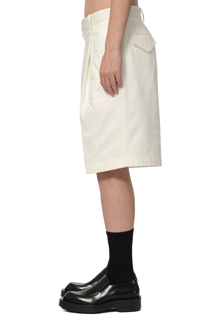 JIL SANDER Cotton Shorts White  - 3
