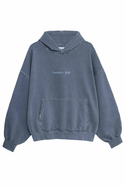 TWOJEYS Pigment Dyed Blue Icon Hoodie - 7