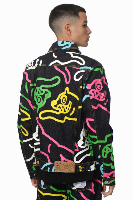 ICECREAM Jumbo Running Dog Multicolor Denim Jacket - 3