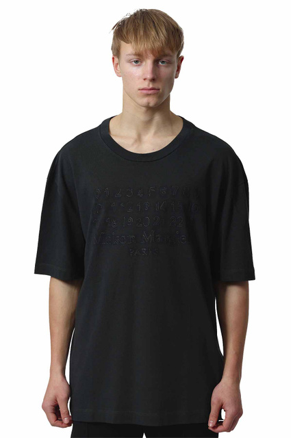 MAISON MARGIELA Embroidered Logo T-shirt Black - 1