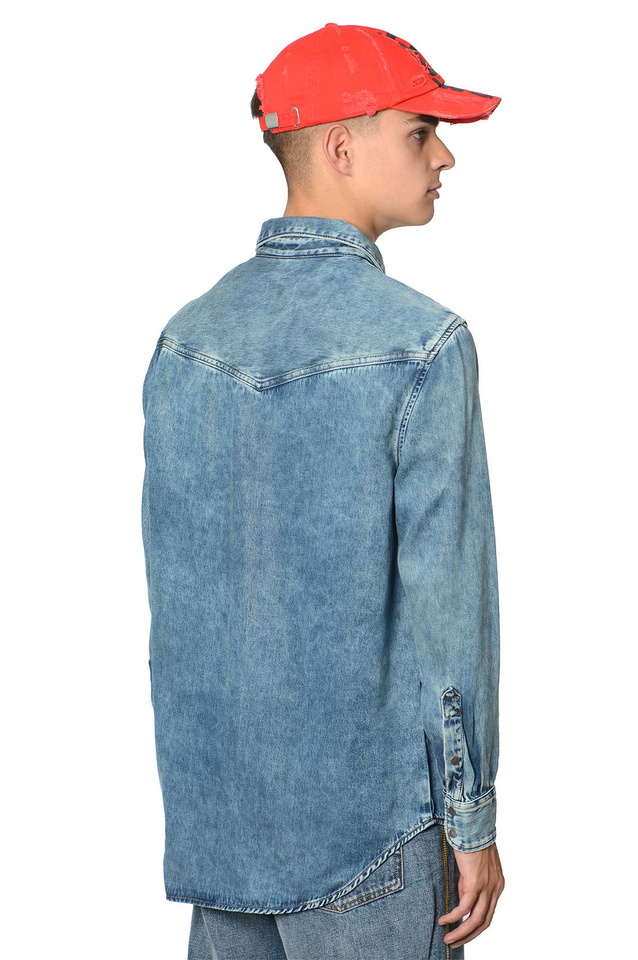 DIESEL D-Ocean Western Shirt Azul médio - 3