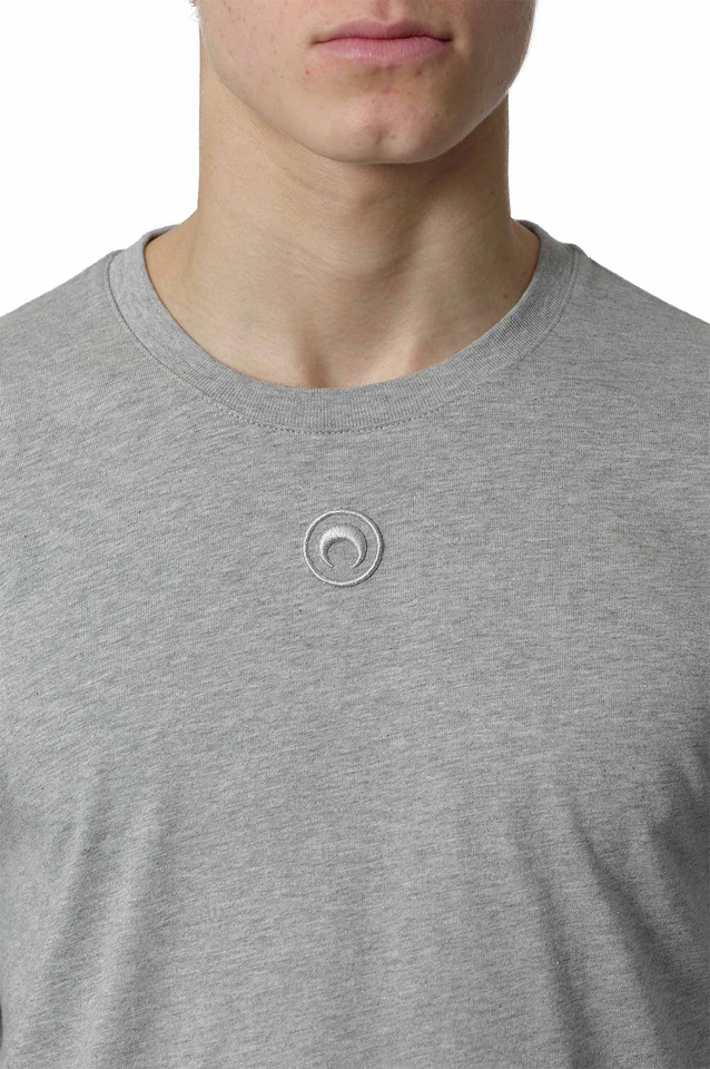 MARINE SERRE Moon Logo Jersey Long Sleeve T-shirt Melange Grey - 5
