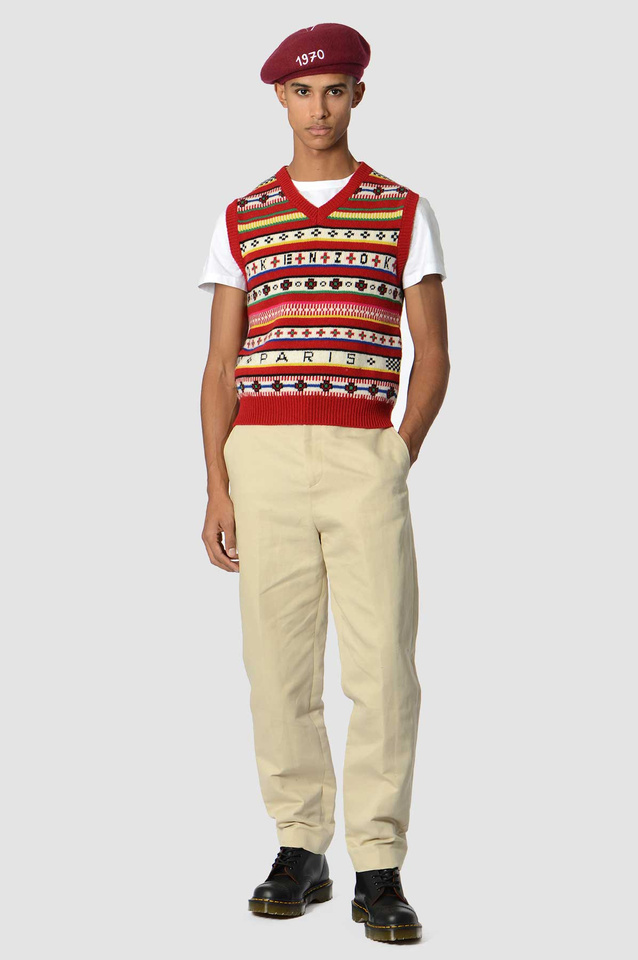 KENZO Fair Isle Jacquard Sweater Vest - 3