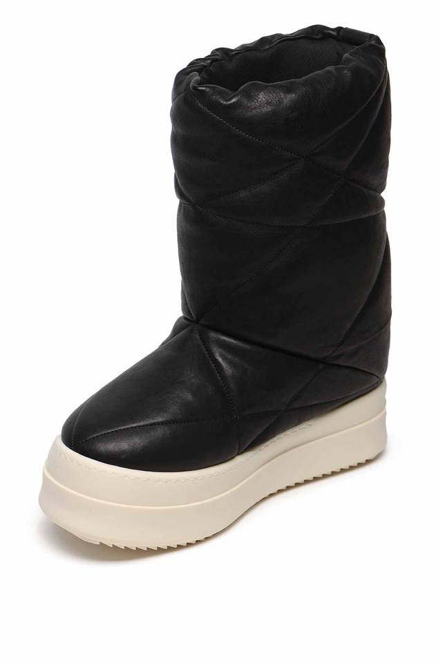RICK OWENS Concordians Mega Bumper Lunar Boots Black/Milk - 3