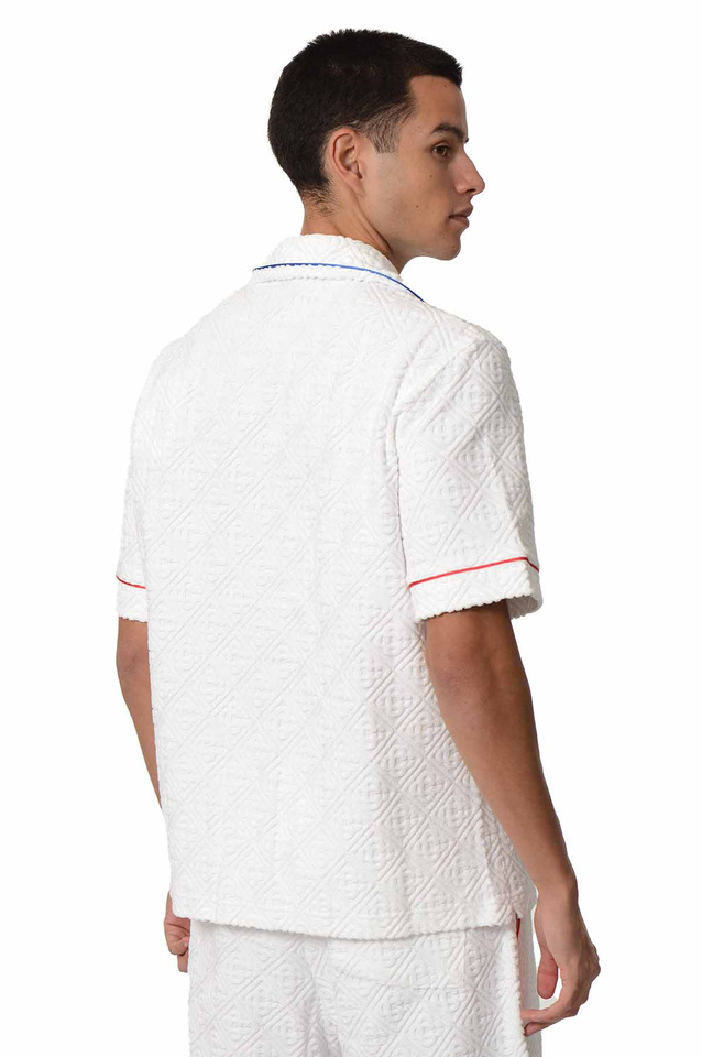 CASABLANCA Monogram Towelling Shirt White - 3
