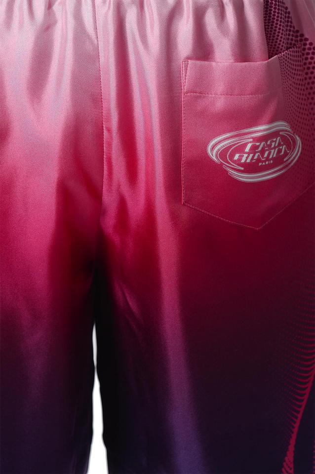 CASABLANCA Aubergine Gradient Silk Shorts - 5