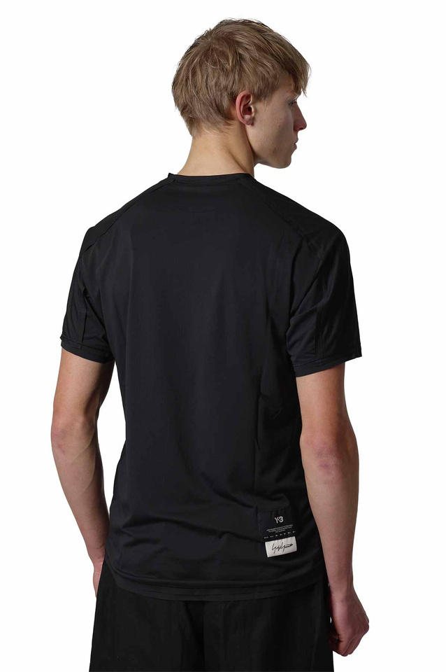 Y-3 Running Short Sleeve T-shirt Black  - 2