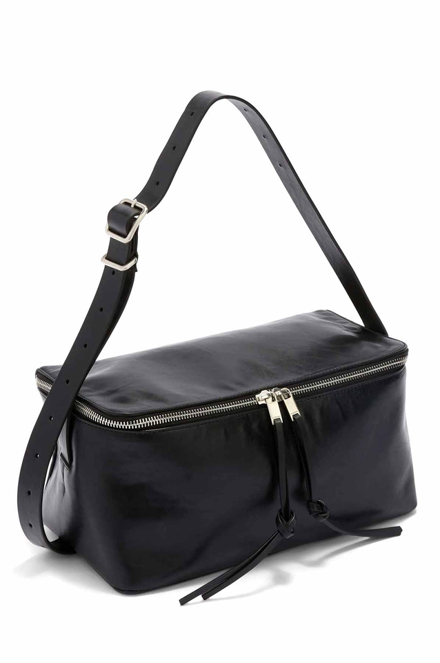 JIL SANDER Medium Leather Camera Bag Black - 2