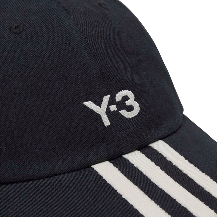 Y-3 Stripes Cap Black - 3