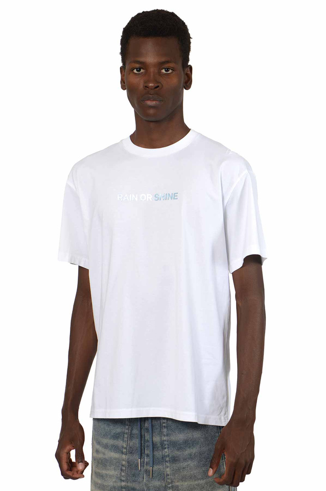 WRONG WEATHER Rain Or Shine T-shirt White/Blue - 3
