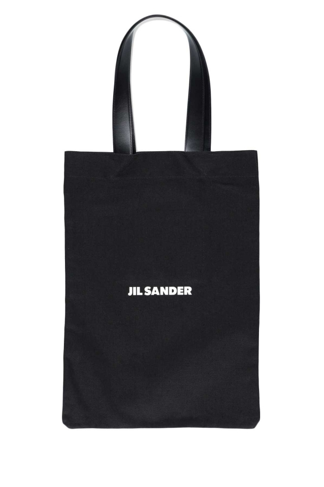 JIL SANDER Large Flat Tote Bag Black - 1