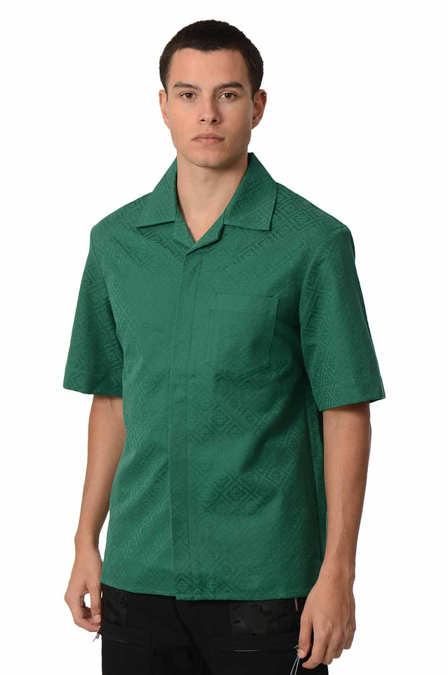 CASABLANCA Monogram Jacquard Shirt Green - 1