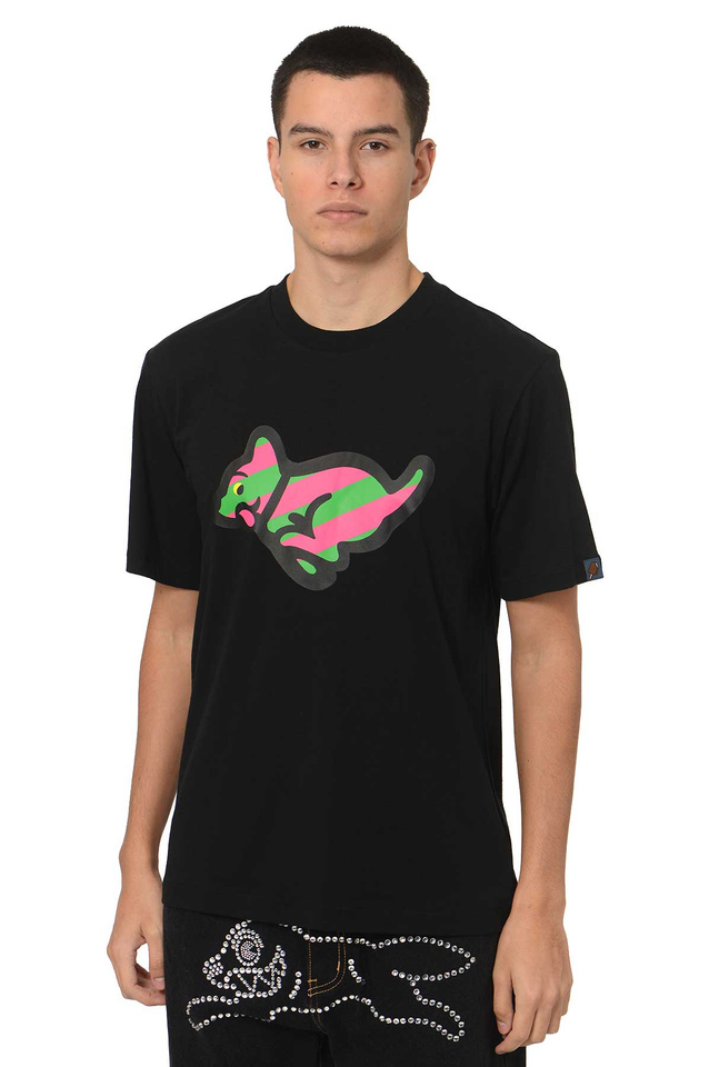 ICECREAM Running Puppy T-shirt Black - 1