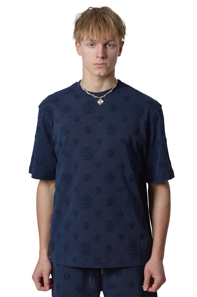 CASABLANCA Monogram T-shirt Navy - 1