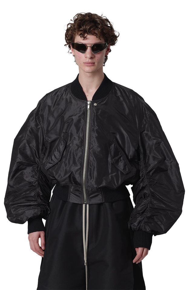 RICK OWENS Casaco "Flight Bomber" Temple Secchia Preto - 1