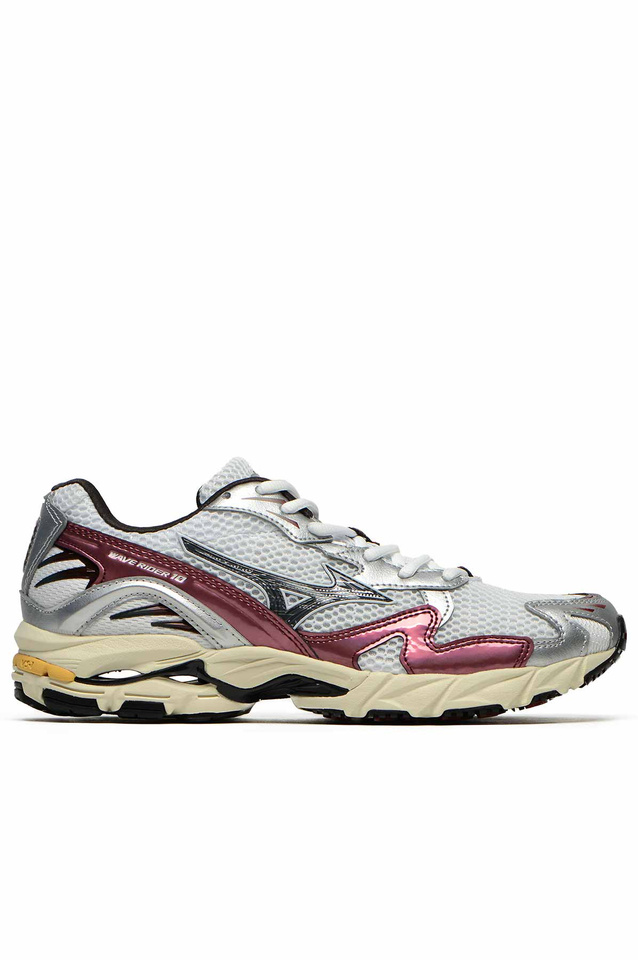 MIZUNO Wave Rider 10 Sneakers white/black sand/syrah - 1