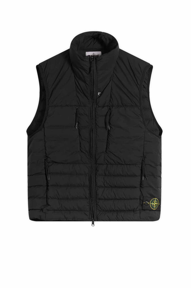 STONE ISLAND G100004 Seamless Tunnel Nylon Down-TC Vest Black - 1