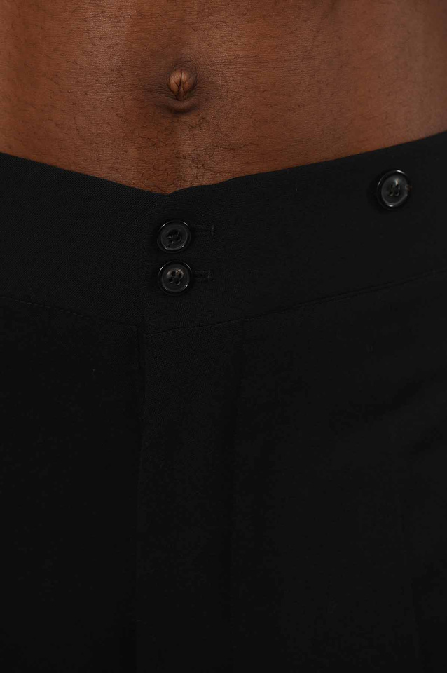 MAISON MARGIELA Calças de lã Barathea Preto - 6