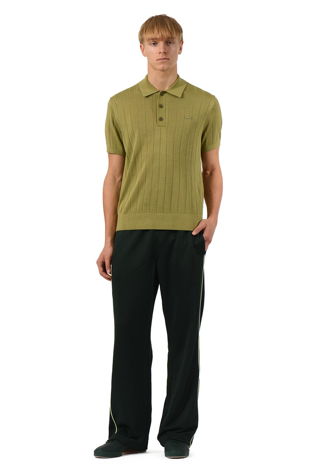 LACOSTE Loose Fit Satin Sweatpants Green - 2