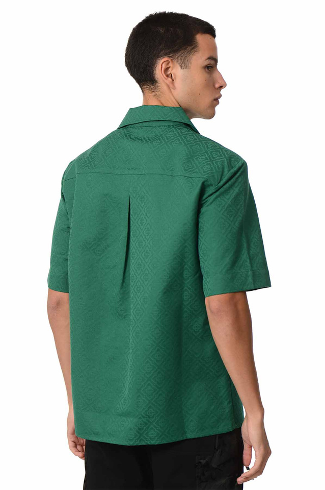 CASABLANCA Monogram Jacquard Shirt Green - 3