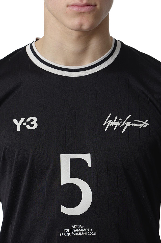Y-3 Elite 5 Short Sleeve Football T-shirt Black  - 5