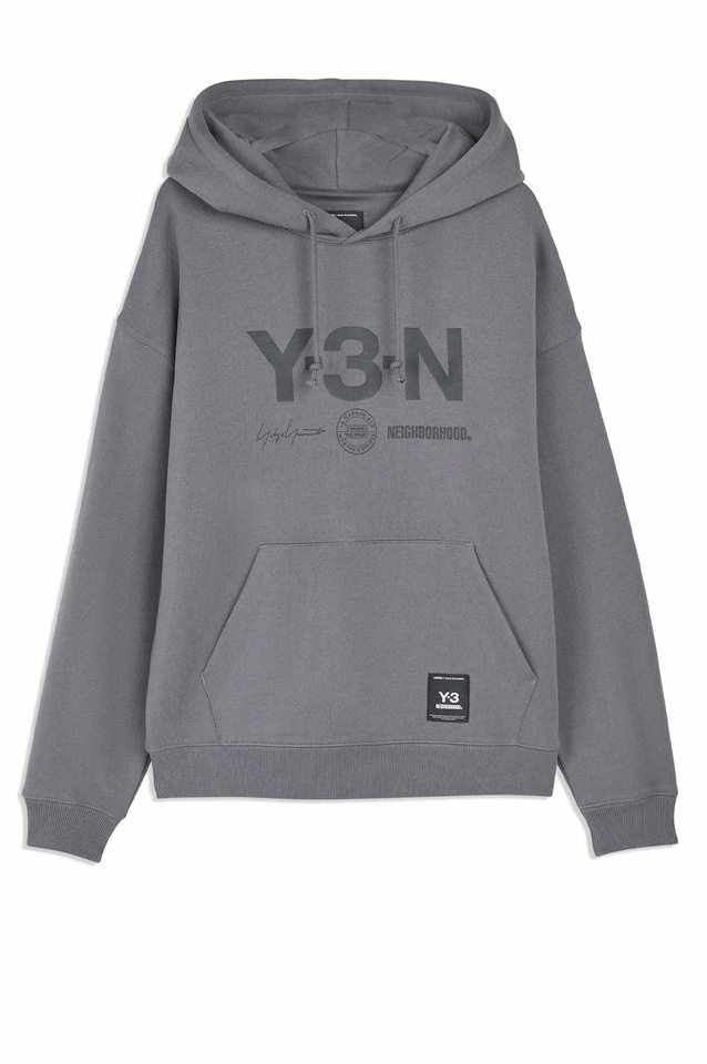 Y-3-N Graphic Hoodie Grey - 1