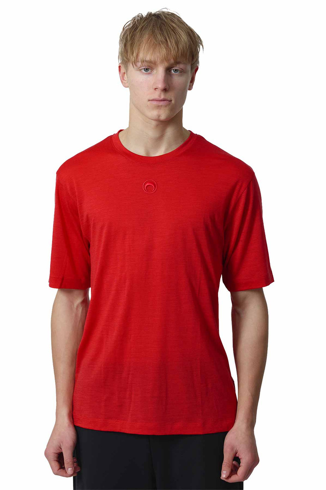 MARINE SERRE Merino Jersey Three T-shirt Set Grey/Red/Black - 3