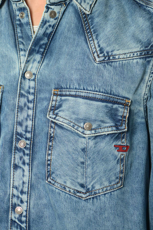 DIESEL D-Ocean Western Shirt Azul médio - 4