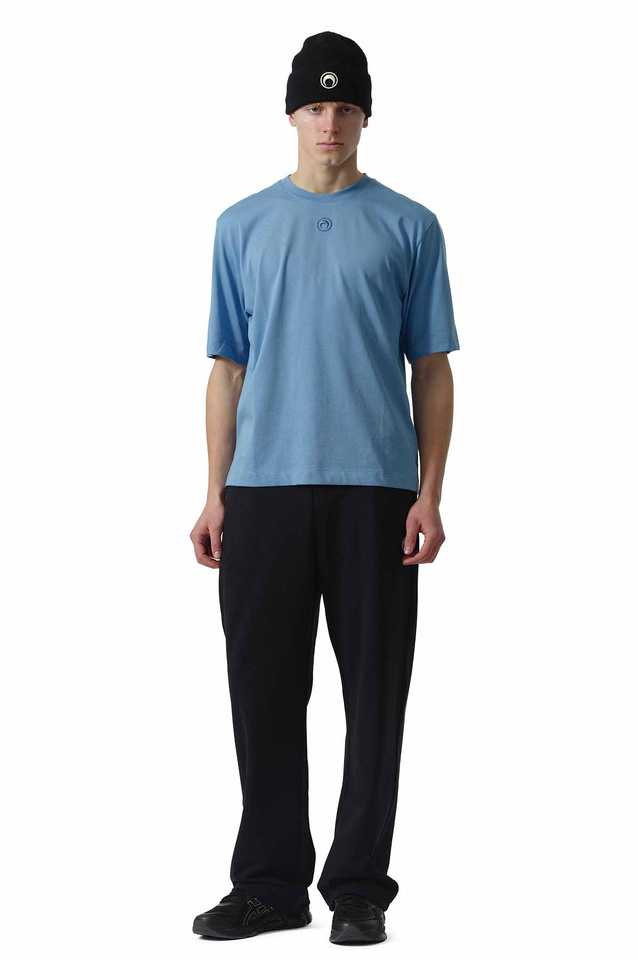 MARINE SERRE Moon Logo Jersey T-shirt Blue Bonnet - 2