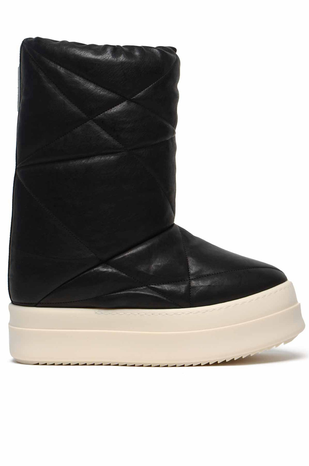 RICK OWENS Concordians Mega Bumper Lunar Boots Black/Milk - 1