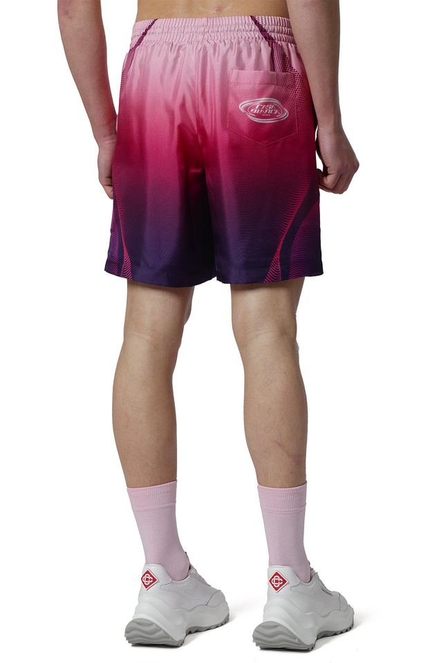 CASABLANCA Aubergine Gradient Silk Shorts - 4