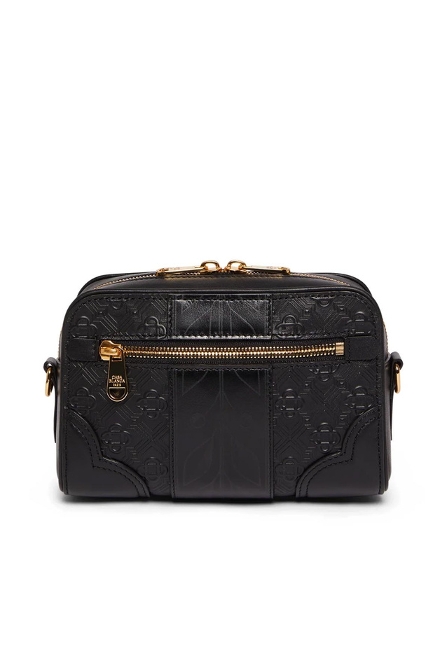 CASABLANCA Monogram Crossbody Leather Bag Black  - 4