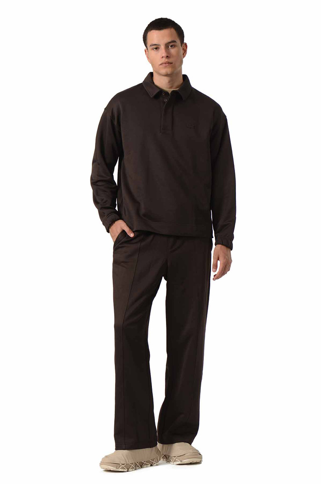 LACOSTE Loose Fit Fleece Joggers Brown - 2