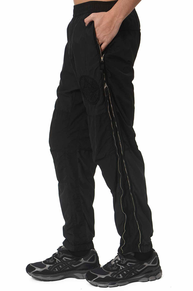 STONE ISLAND 308M4 Brushed Nylon Trousers Black - 5