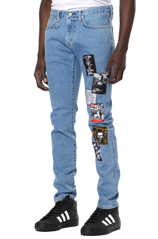 KIDILL X EDWIN Slim Patch Blue Jeans - 1