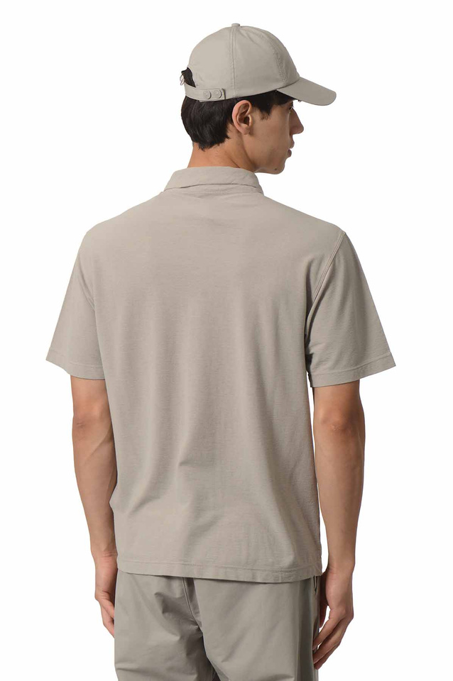 STONE ISLAND Ghost 2200001 Camisola pólo em malha de algodão crepe Cinzento poeirento - 3