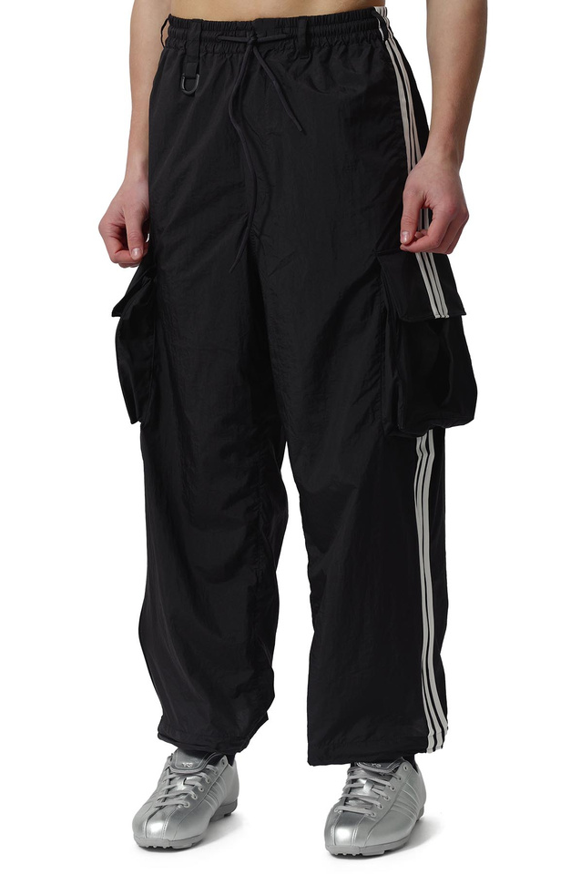Y-3 Nylon Wired 3 Stripes Cargo Trousers Black  - 2