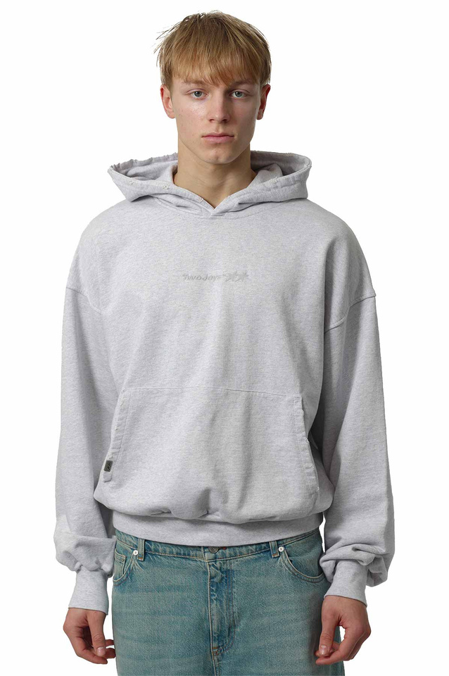 TWOJEYS Melange Grey Icon Hoodie - 1