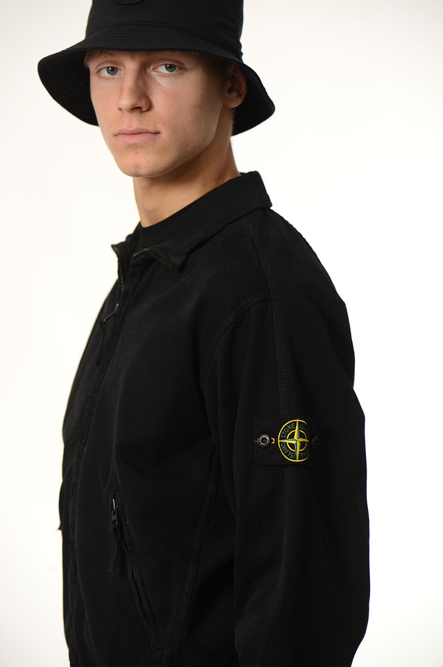 STONE ISLAND 6100056 'OLD' EFFECT Track Jacket Charcoal  - 4