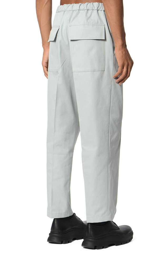 JIL SANDER Relaxed Cropped Trousers Sky Grey  - 3