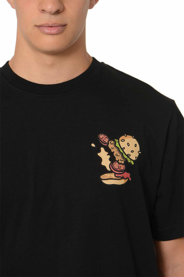T-shirt INBETWEENERS Burger Verse Preto - 5