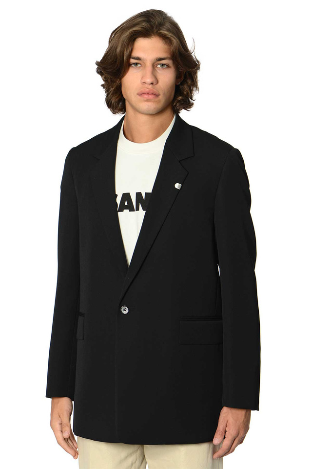 JIL SANDER Single Breasted Blazer Jacket Black - 1