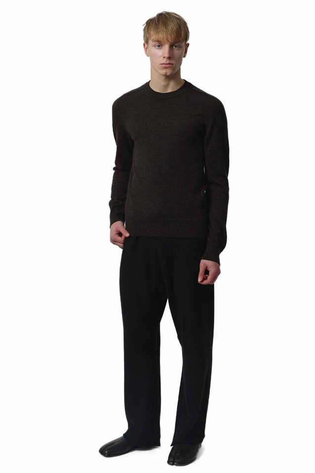 MAISON MARGIELA Elbow Patch Wool Sweater Brown - 2