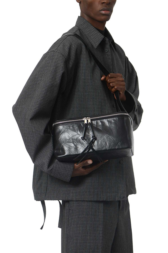 JIL SANDER Medium Leather Camera Bag Black - 3